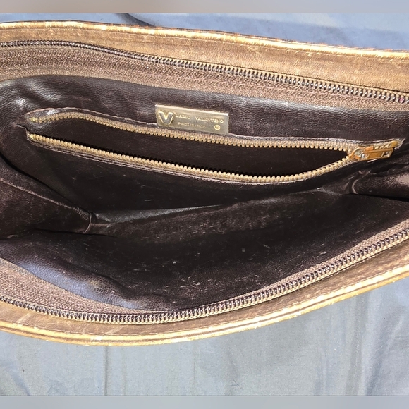 Mario Valentino Brown Patterned Clutch Bag - Picture 6 of 8